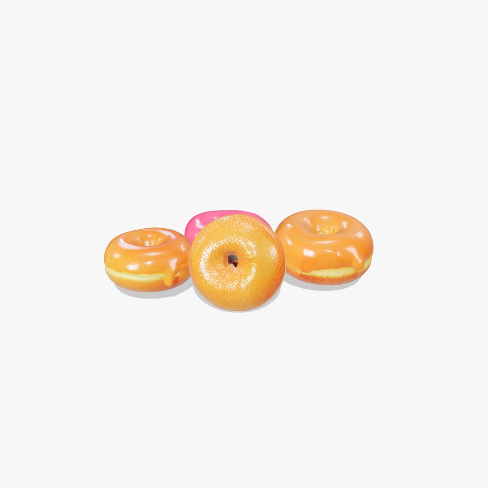 Vibrant Glazed Donut Assortment model pack